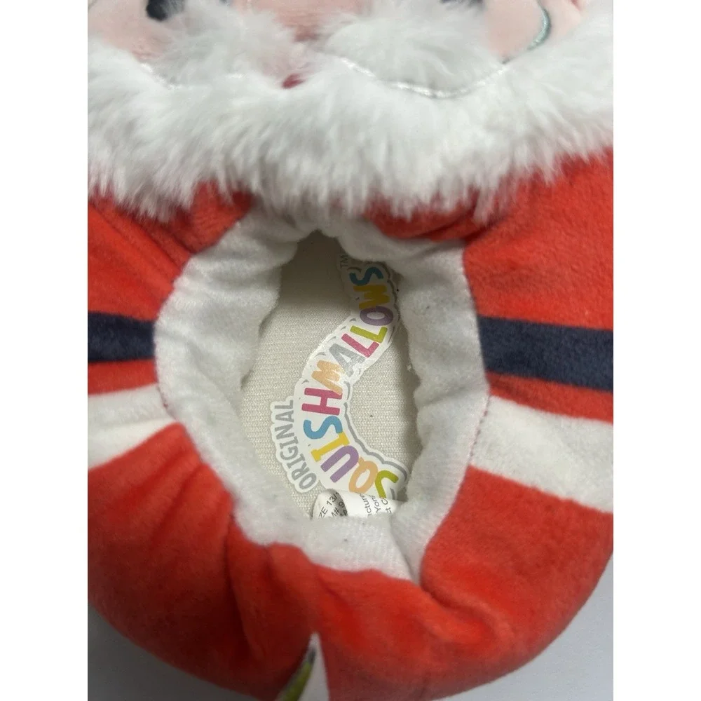 Squishmallows Original Christmas Santa Claus Kids Stuffed Slippers Size: 13/1